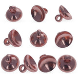 10 Globe Rose Gold Tone Metal Ornament Caps - Ball or Egg Top Findings, End Caps 0.32 Inches (8 mm) in Gold color Round
