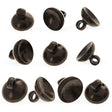 10 Globe Bronze Tone Metal Ornament Caps - Ball or Egg Top Findings, End Caps 0.32 Inches (8 mm) in Brown color Round