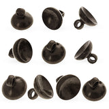 10 Globe Bronze Tone Metal Ornament Caps - Ball or Egg Top Findings, End Caps 0.32 Inches (8 mm) in Brown color Round