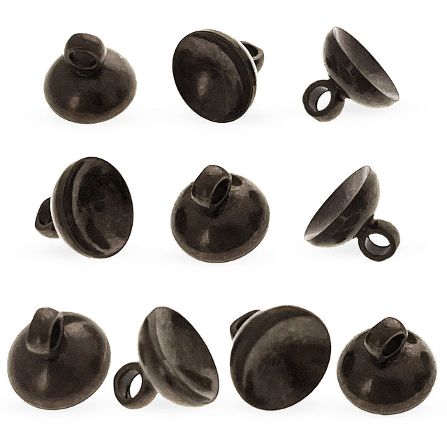 10 Globe Bronze Tone Metal Ornament Caps - Ball or Egg Top Findings, End Caps 0.32 Inches (8 mm) in Brown color Round