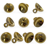 10 Gold Tone Metal Ornament Caps - Egg Top Findings, End Caps 0.32 Inches in Gold color, Round shape