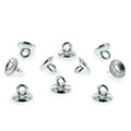 10 Large Loop Silver Plastic Ornament Caps Ball or Ball or Egg Top Findings, End Caps 0.39 Inches (10 mm) in Gold color