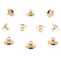 10 Bell-Top  Gold Brass Metal Ornament Caps Ball or Egg Top Findings, End Caps  0.39 Inches (10 mm) in Gold color