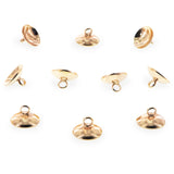 10 Bell-Top  Gold Brass Metal Ornament Caps Ball or Egg Top Findings, End Caps  0.39 Inches (10 mm) in Gold color