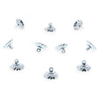 10 Scroll Dome Silver  Brass Metal Ornament Caps Ball or Egg Top Findings, End Caps 0.39 Inches (10 mm) in Silver color
