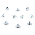10 Scroll Dome Silver  Brass Metal Ornament Caps Ball or Egg Top Findings, End Caps 0.39 Inches (10 mm) in Silver color