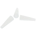 3 Large Silicone Rubber Plugs for Hollow Eggs 0.28 Inches in Clear color