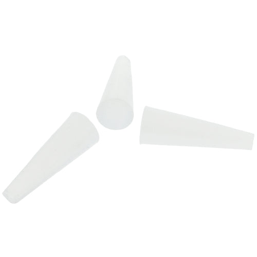 3 Large Silicone Rubber Plugs for Hollow Eggs 0.28 Inches in Clear color
