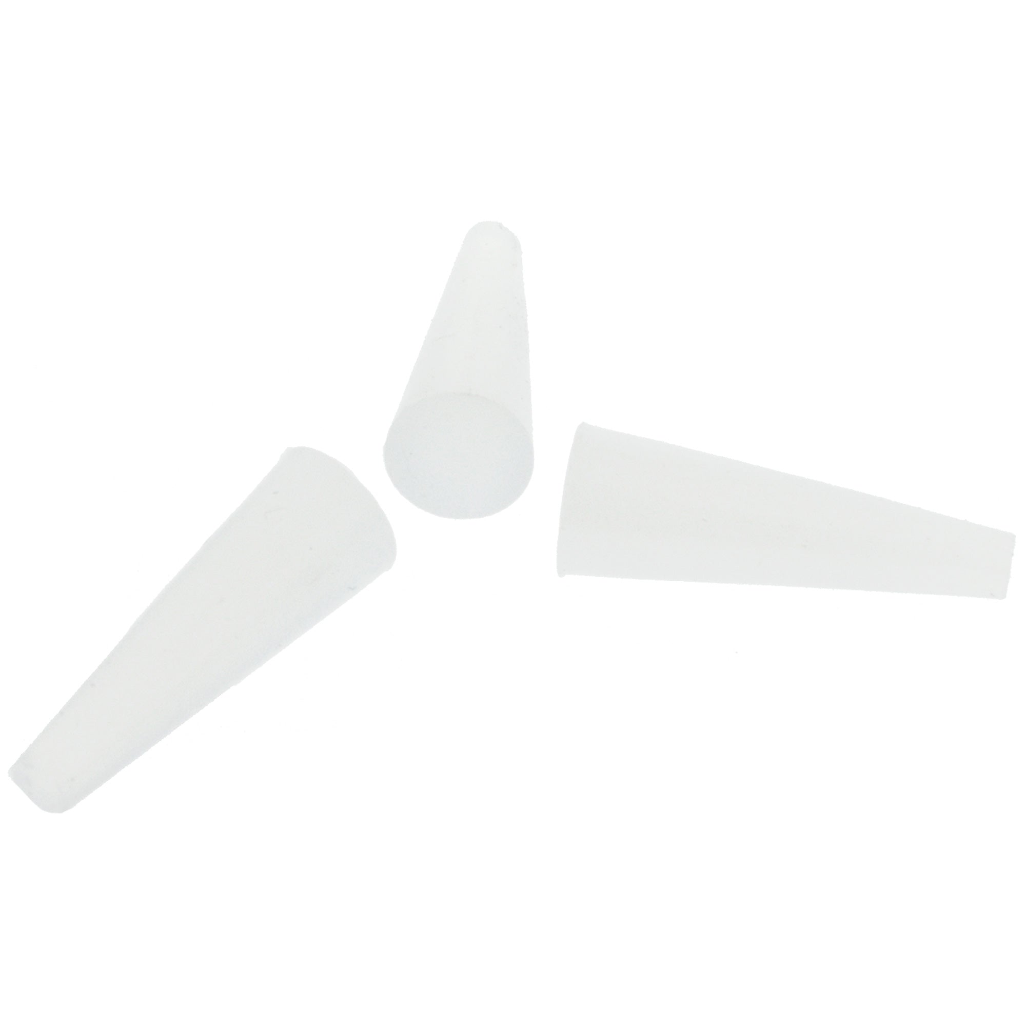 3 Silicone Rubber Plugs for Hollow Eggs 0.17 Inches in Clear color