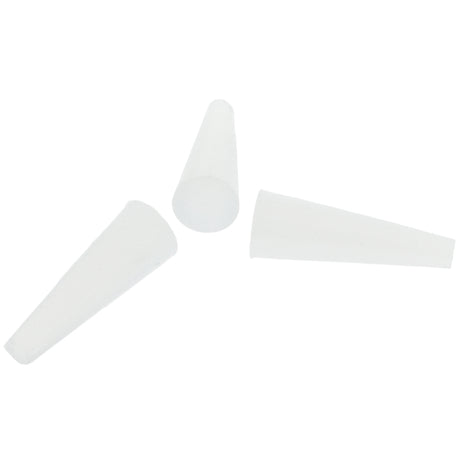 3 Silicone Rubber Plugs for Hollow Eggs 0.17 Inches in Clear color