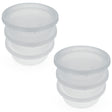 Set of 6 Lock It Tight Clear Plastic Stackable Containers 8 Oz in Clear color Round