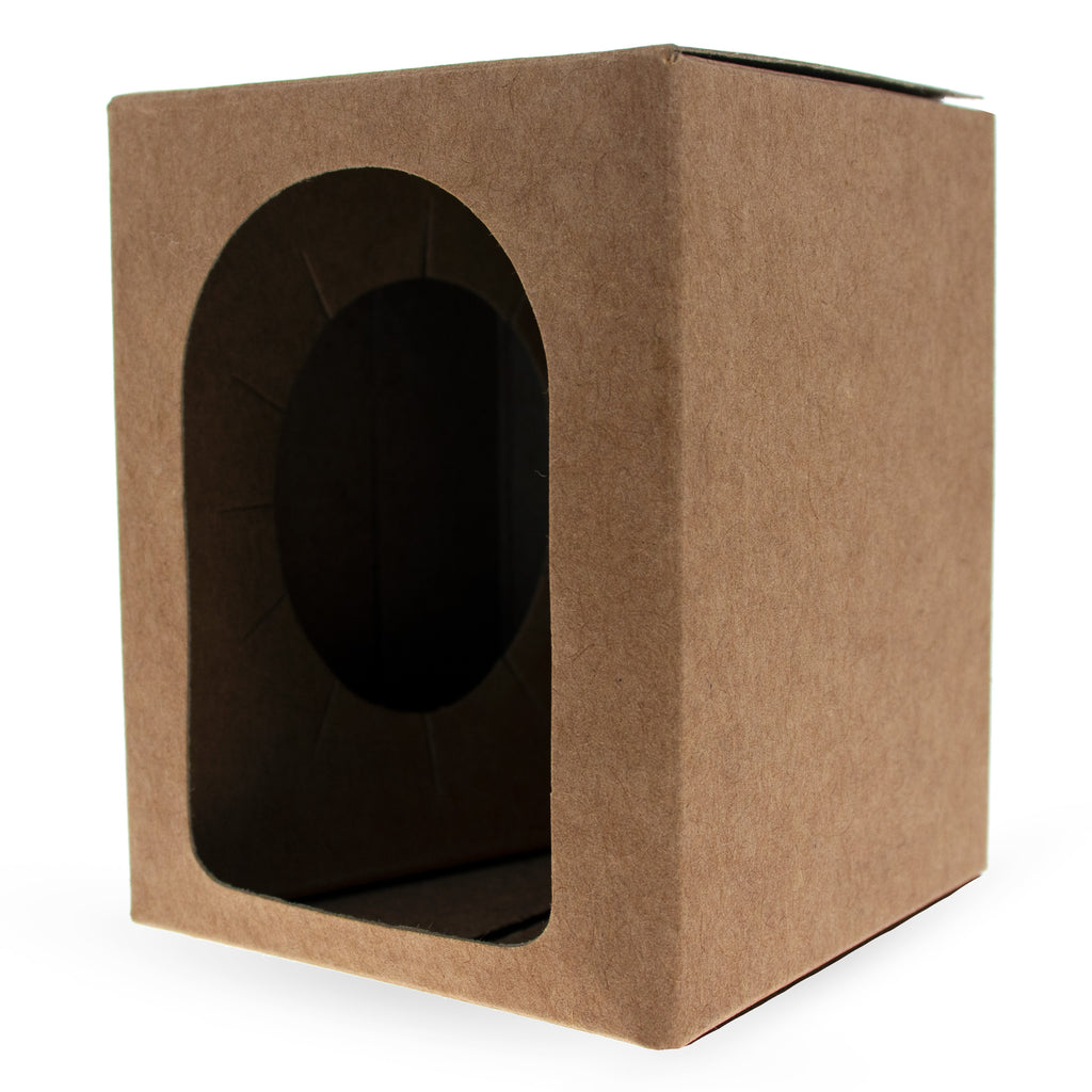 Craft Paper Easter Egg Gift Box (Unassembled) in Brown color