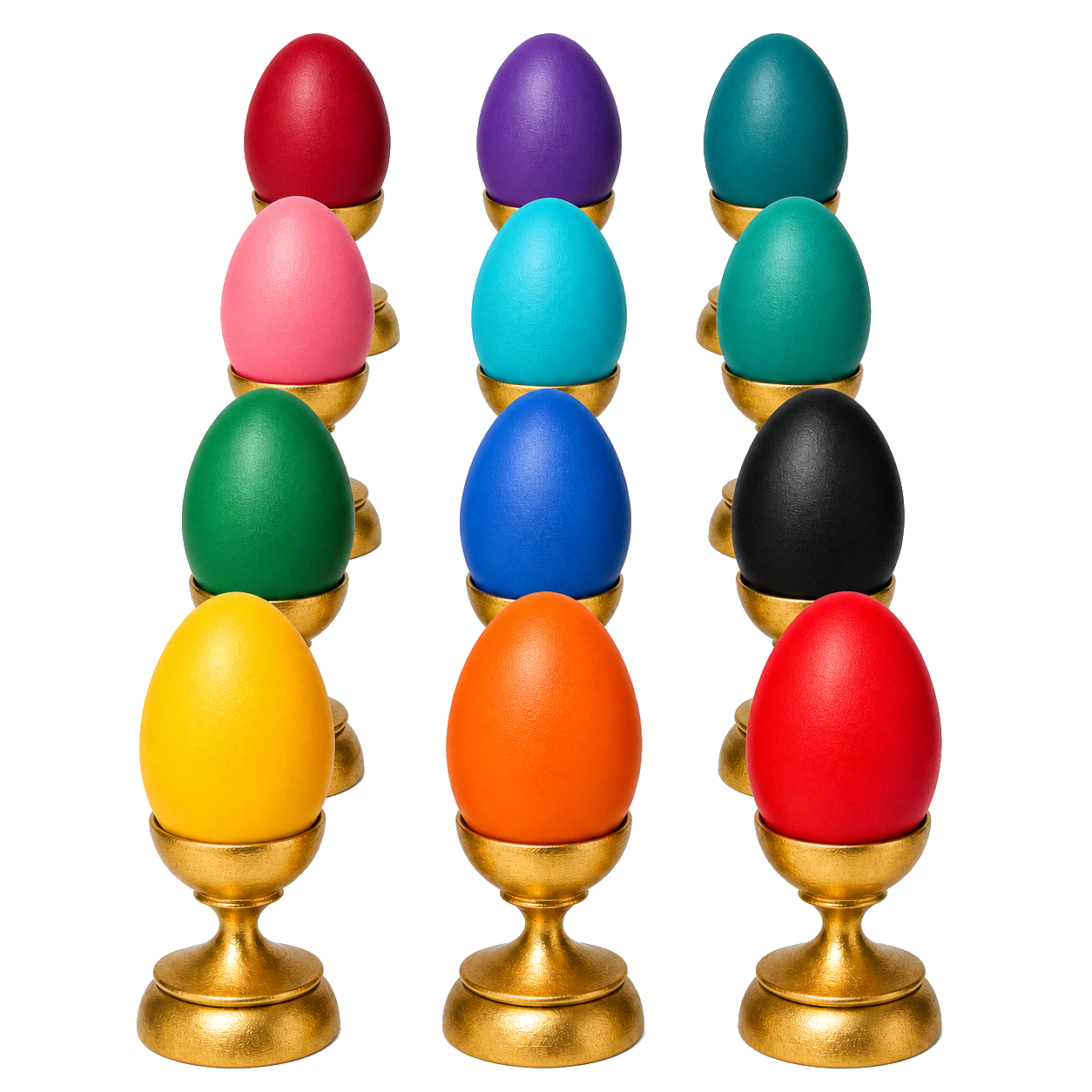 Set of 12 Powder Batik Dyes for Pysanky Easter Eggs Decorating in Multi color