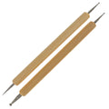 Set of 2 Double Sided Drop Pull Tools for Pysanky Easter Eggs Decorating in Beige color