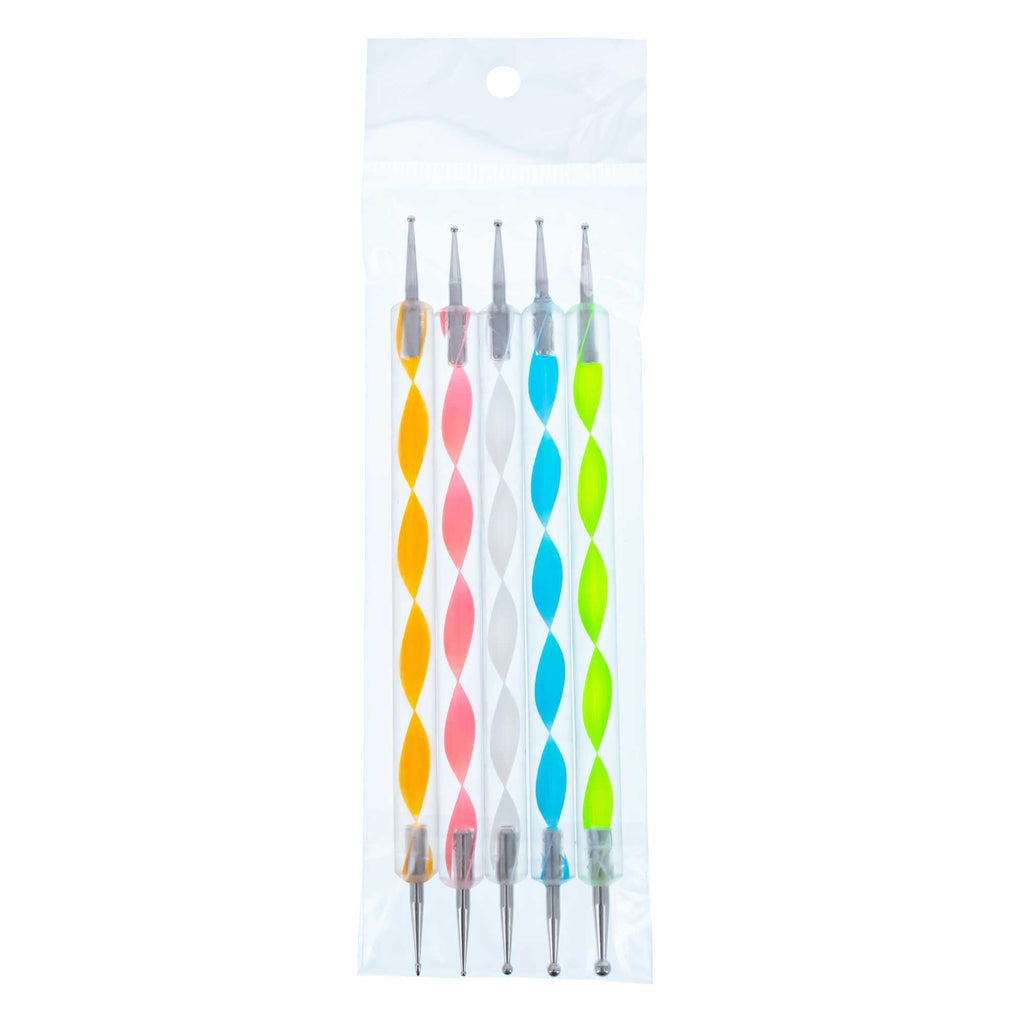 Set of 5 Double-Sided Drop Pull Tools for Easter Egg Decorating (Dotting & Pulling Pens)China , dimensions in inches: 0.31 x 5.15 x 1.7