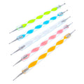 Set of 5 Double-Sided Drop Pull Tools for Easter Egg Decorating (Dotting & Pulling Pens) in Multi color