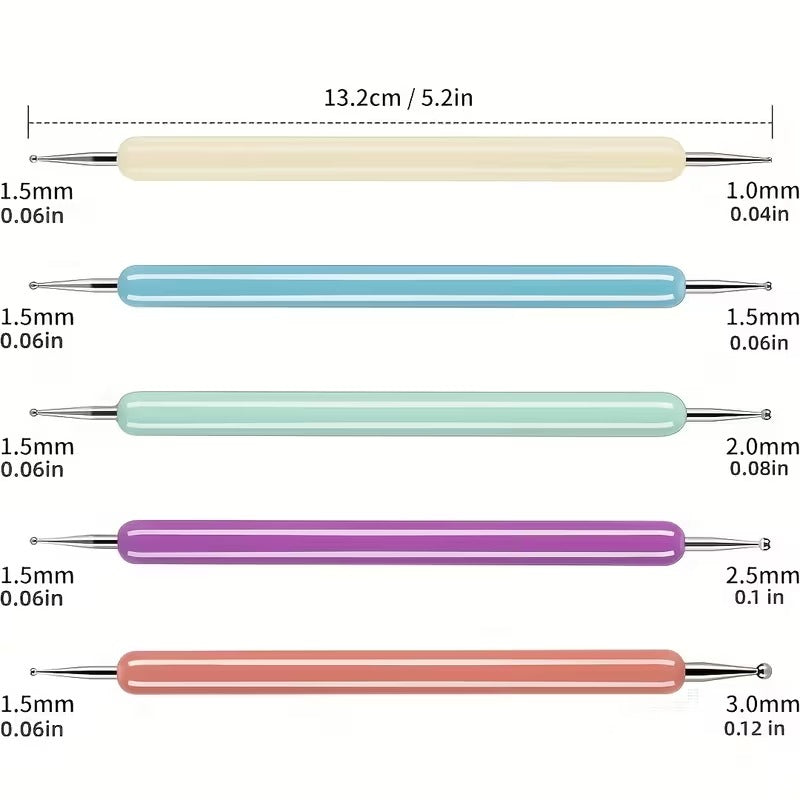 Set of 5 Double Sided Bright Plastic Handles Drop Pull Tools for Pysanky Easter Eggs DecoratingChina , dimensions in inches: 0.31 x 5.15 x 1.7