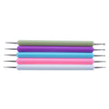 Set of 5 Double-Ended  Drop Pull Dotting Tools for Pysanky Egg Decorating in Multi color