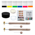 2 Kistkas Pens (0.3 mm, 0.4 mm), Beeswax, 6 Dyes, Candle, Stand and Instructions Ukrainian Easter Egg Decorating Kit 12 Pieces in Multi color