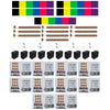 10 x Heavy Kistkas, 10 x Beeswax, 30 x Dyes, 10 x Wires, and 10 x Instructions Easter Egg Decorating Teacher Kit in Multi color,  shape