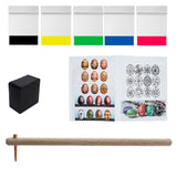 0.6 mm Extra Heavy Copper Tip Kistka, Beeswax, 5 Dyes and Instructions Ukrainian Easter Egg Decorating Kit in Multi color