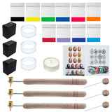 3 Kistka Pens, 10 Dyes, 3 Beeswax, 3 Stands, 3 Wires, Candle, Instructions Pysanky Ukrainian Easter Egg Decorating Kit 24 Pcs Craft DIY Set in Multi color