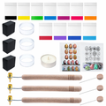 3 Kistka Pens, 10 Dyes, 3 Beeswax, 3 Stands, 3 Wires, Candle, Instructions Pysanky Ukrainian Easter Egg Decorating Kit 24 Pcs Craft DIY Set in Multi color