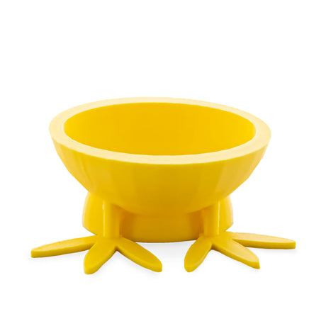 Chick Feet Yellow Plastic Egg Stand Holder Display in Yellow color