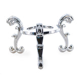 Silver Tone Metal Egg Stand Holder Display in Silver color