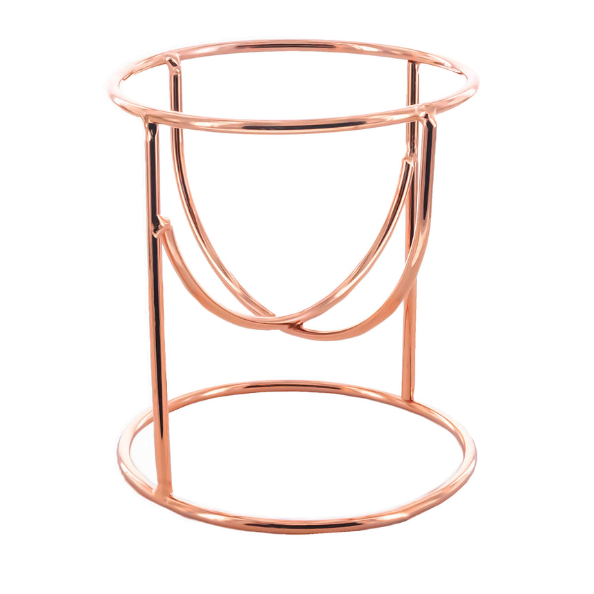 Egg Shape Rose Gold Tone Metal Chicken and Goose Egg Stand Holder Display in Gold color
