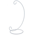 White Metal Round Base Ornament Stand Display Holder 9 Inches in White color
