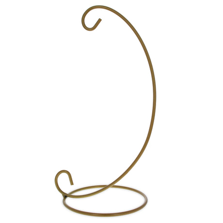 Gold Metal Round Base Ornament Stand Display Holder 9 Inches in Gold color,  shape
