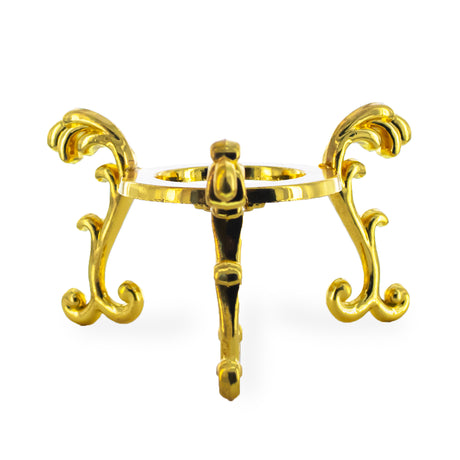 Gold Tone Metal Egg Stand Holder Display in  color