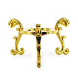 Large Gold Tone Metal Egg Stand Holder Display in Gold color