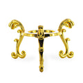 Large Gold Tone Metal Egg Stand Holder Display in Gold color
