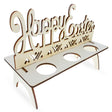 Happy Easter Wooden Multiple Egg Shelf Stand Holder Display in Beige color