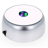 Plastic Battery Operated Round Colorful LED Display in Silver color Round