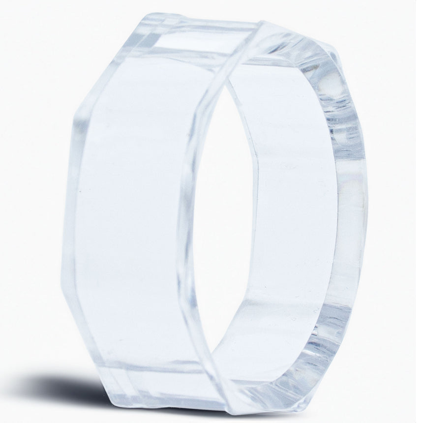 Clear Plastic Egg Stand Holder Display 1.35 Inches Wide , dimensions in inches: 1.35 x  x
