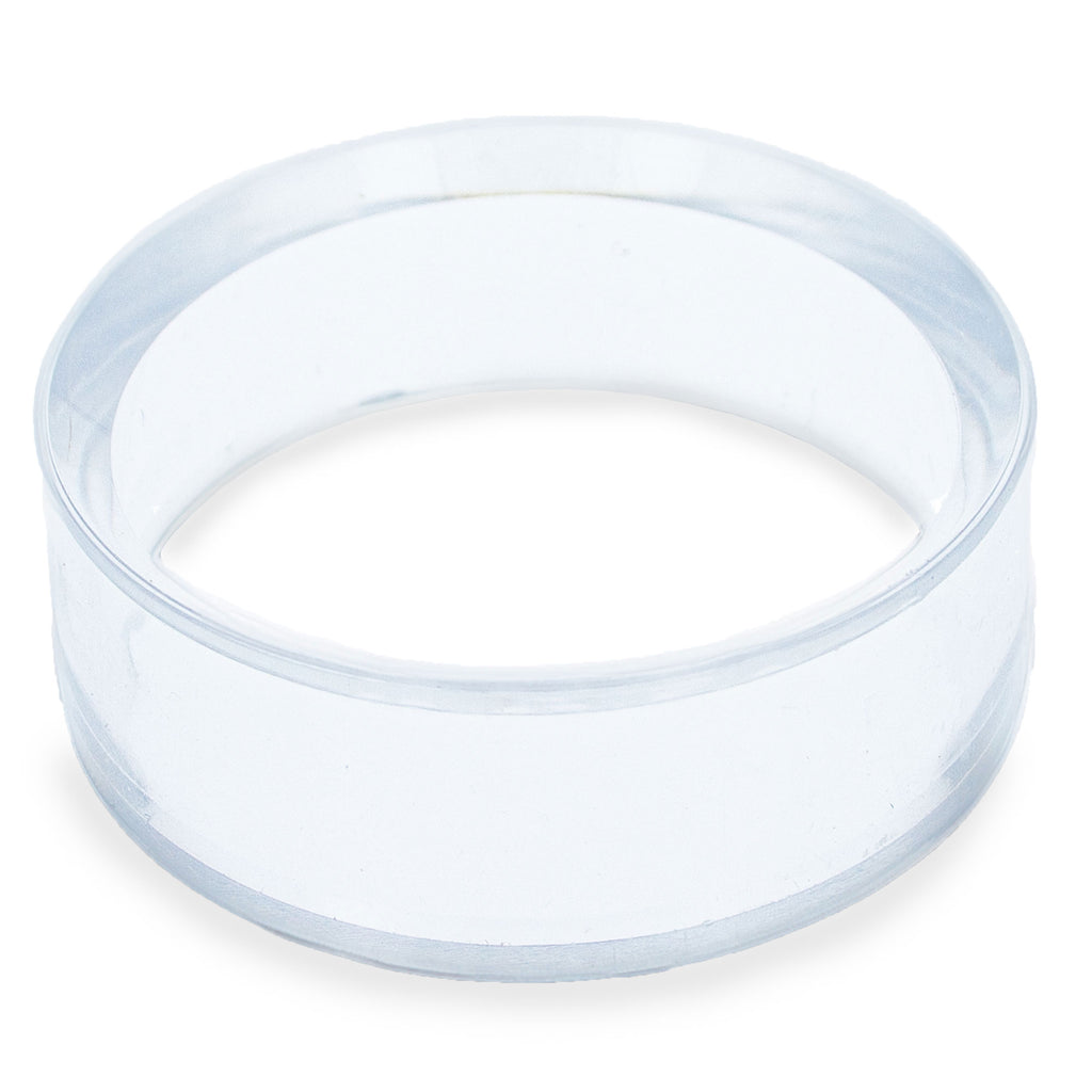 Small Clear Round Plastic Egg Sphere Stand Holder Display 0.65 Inches Diameter in Clear color