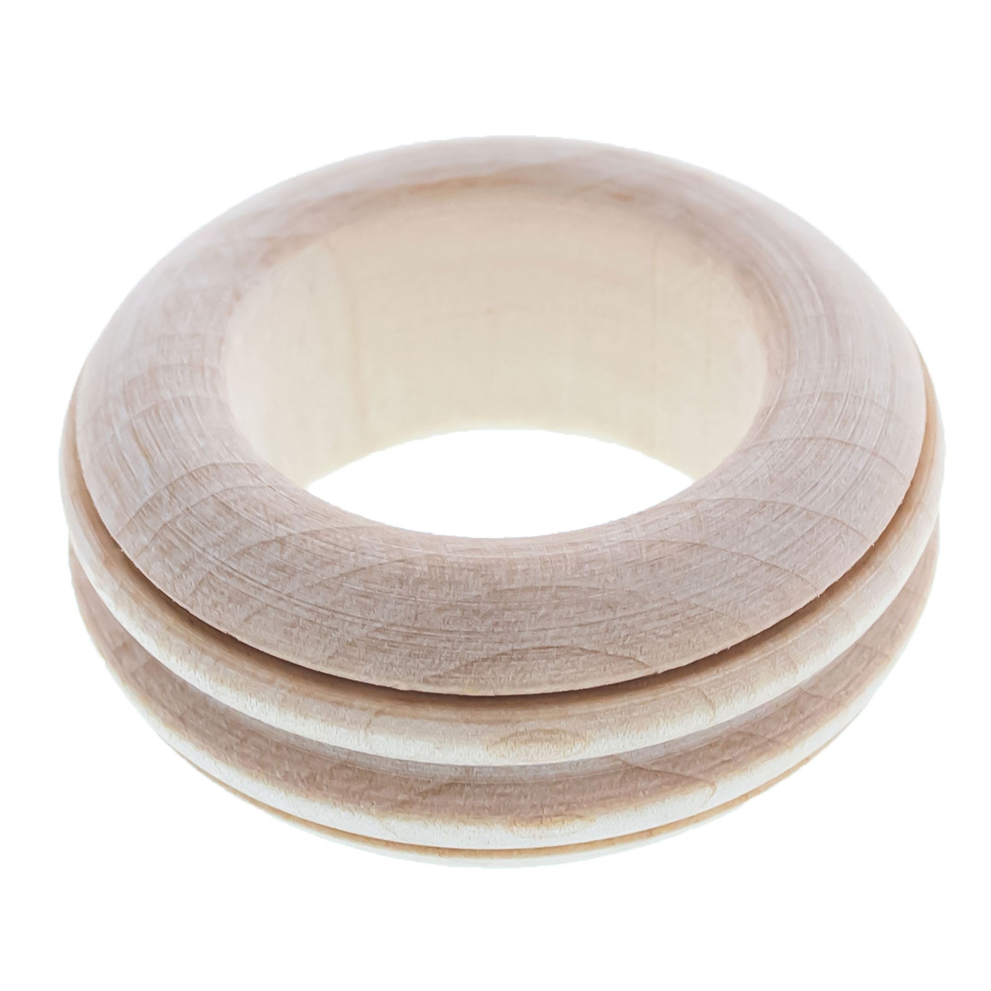 Carved Wooden Egg Stand Holder Display in Beige color