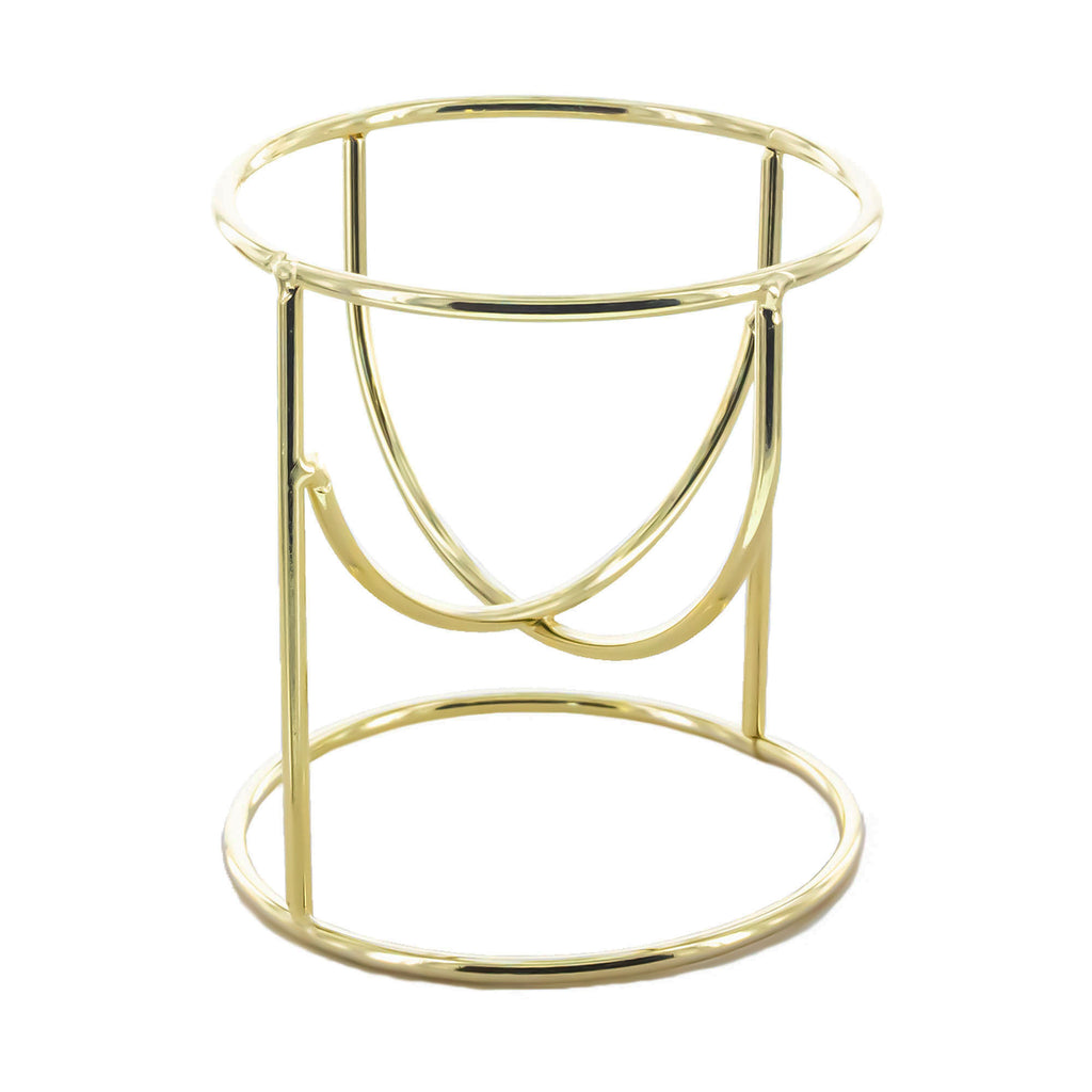 Gold Arches Metal Egg Sphere Crystals Stand Holder Display in Gold color