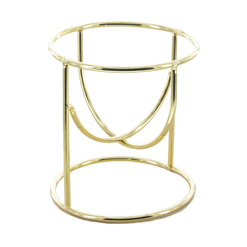 Gold Arches Metal Egg Sphere Crystals Stand Holder Display in Gold color