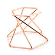 Metal Hexagon Rose Gold Tone Metal Chicken and Goose Egg Stand Holder Display in Gold color