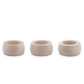 3 Wooden Egg Stands Holders Displays 0.75 Inch Diameter in Beige color