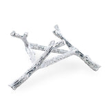 Golden Branch Design Egg Stand Holder Display in Silver color