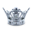 Ornate Silver Crown Egg Stand Holder Display in Silver color