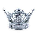 Ornate Silver Crown Egg Stand Holder Display in Silver color