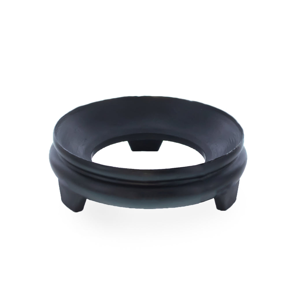 Classic Black Round Goose Egg Stand Holder Display in Black color