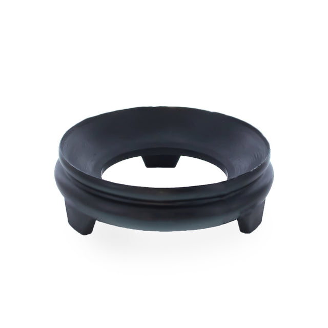 Classic Black Round Goose Egg Stand Holder Display in  color