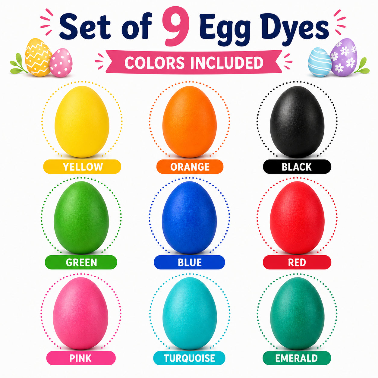 Buy Egg Decorating Dyes Traditional Powdered Dyes Sets by BestPysanky Online Gift Ship